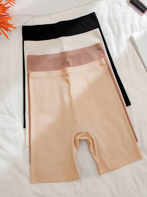 set of 4 womens seamless high waisted shorts designed to prevent serve as leggings and enhance the while flattening the stomach