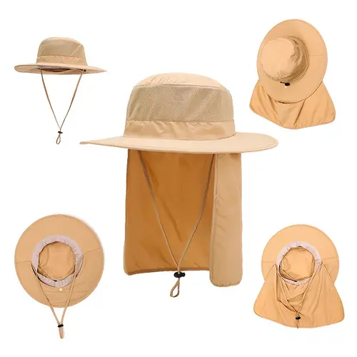 mens large brim washed and aged fishing hiking hat mens outdoor outing sun protection shade hat