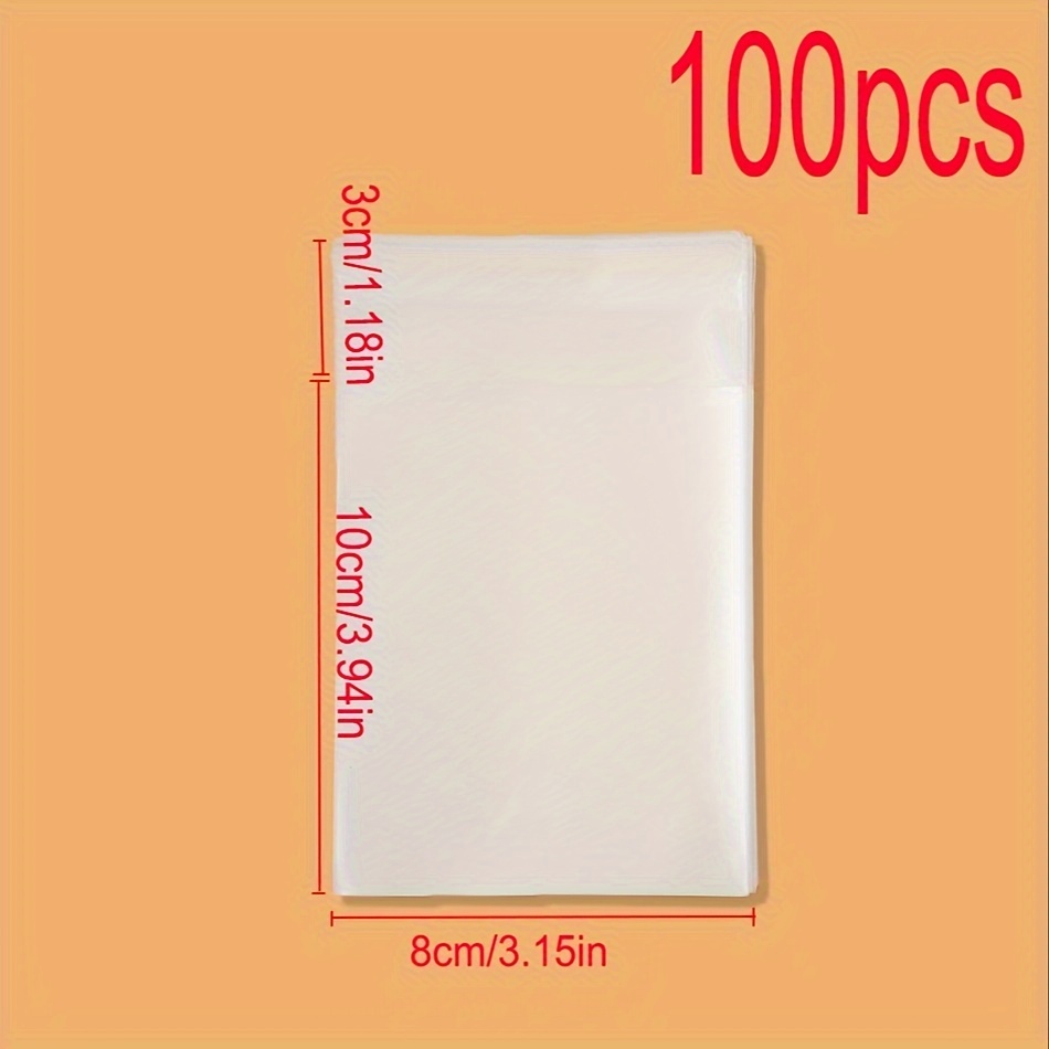 TEMU 100pcs Sachets OPP Dépolis Transparents Auto-Adhésifs Pochettes Faits Main pour Bonbons et Biscuits, Sacs de Rangement pour Emballage Cadeaux de