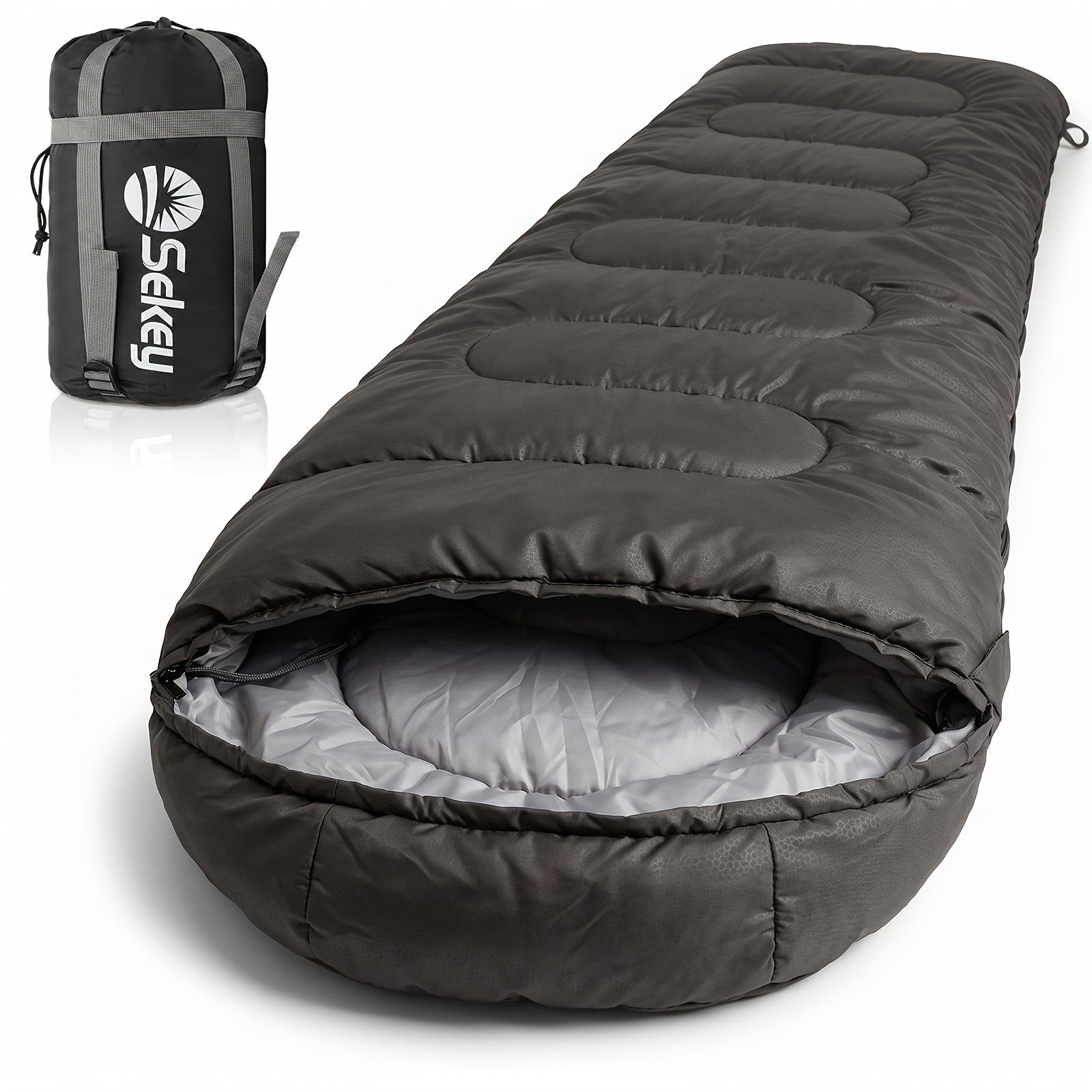Image of 3-season Blanket Camping Sleeping Bag ( Used As A Blanket), With Separate Foot Ventilation And Anti-pinch Zip, Temperature Range 10°c To 20°c, For Camping, Hiking, Backpacking, And Outdoor Activities