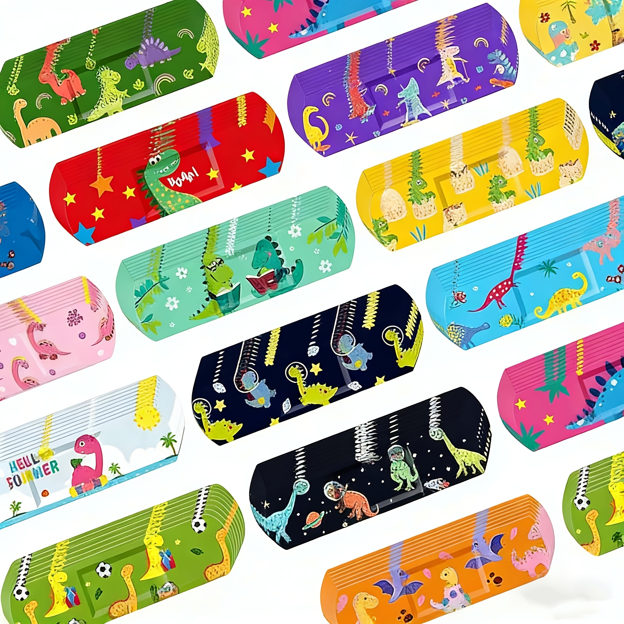 15/30pcs Cute Cartoon PE Elastic Bandages with Vibrant Animal Designs