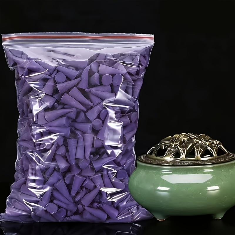 Image of Sandalwood/lavender 126 Cones, Plant Extracts, Cone-shaped Incense For Home, Suitable For Home Decor, Indoor Yoga, And Office Use, Each Cone Provides Long-lasting