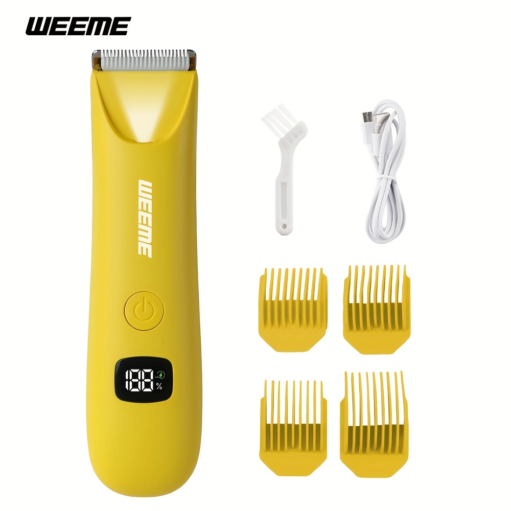 Weeme Bikini & Body Trimmer - Hair Removal For Men And Women, Usb Rechargeable, Skin-friendly, Lcd Display, Perfect Gift For Her/him