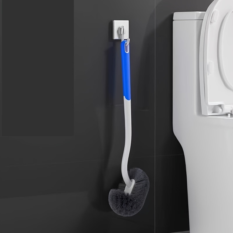 Image of Toilet Brush And Holder Set With Bathroom Floor Cleaning Brush Wall-mounted Quick-dry Odorless Toilet Cleaning Brush