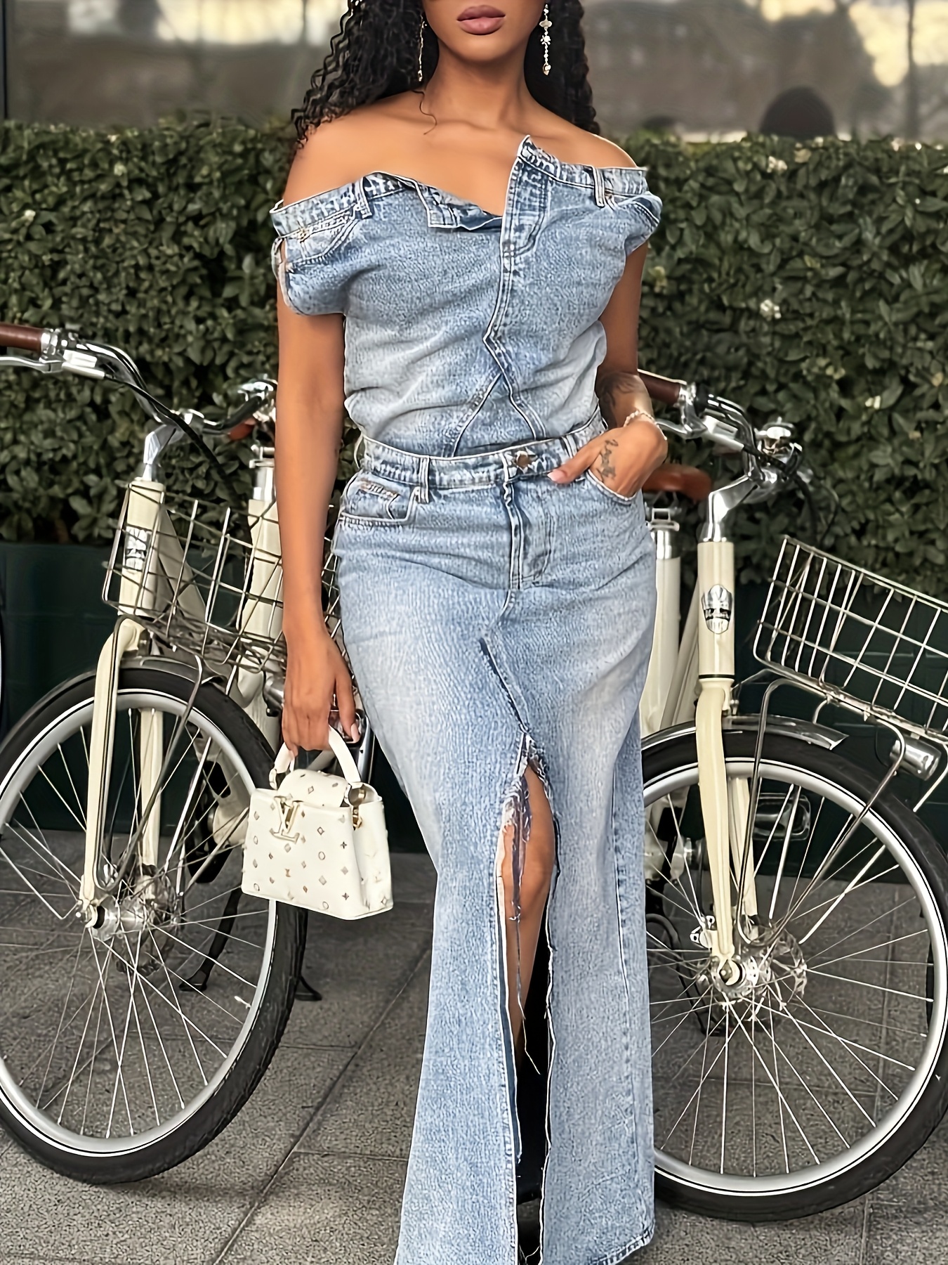 denim off shoulder jumpsuit sold on Temu United States denim off shoulder jumpsuit sold on Temu United States