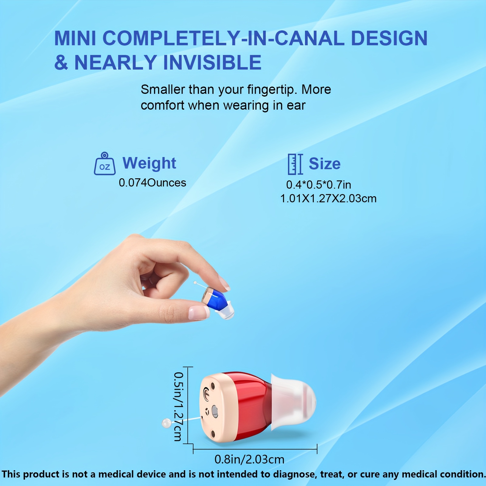 a pair of rechargeable in ear noise canceling amplifiers that are   and easy to carry   of amplifying sound portable sound amplifier headphones are suitable for everyday use and outdoor activities Product details 1