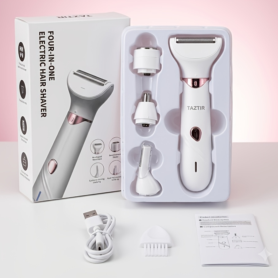 TEMU Taztir 2026 , Rechargeable Grooming Kit, Bikini Trimmer For Women , Hair Razor Portable, Shaving Care Gift, Lady Electric Shaver For Face, Nose,