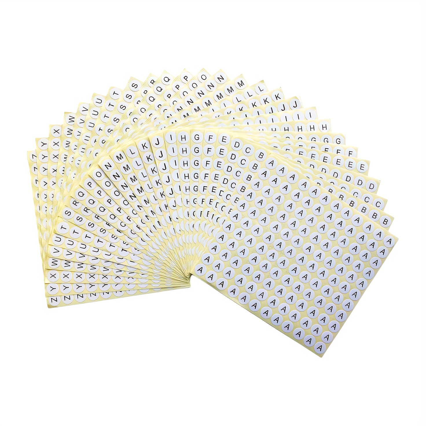 TEMU 2600pcs 26pcs English Letters A-z Stickers And Lowercase A To Z Letter Stickers, Small Round Paper Self-adhesive And Peel-and-stick Letter