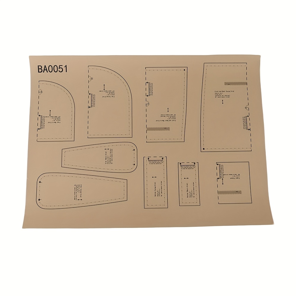 2 Size Powell Bag Sewing Patterns,1:1 Scale Basic Women's Handbag Sewing Patterns,stylish Handbag Sewing Patterns,handmade Bag Crafting Sewing Patterns, For Beginners And Sewing Enthusiasts