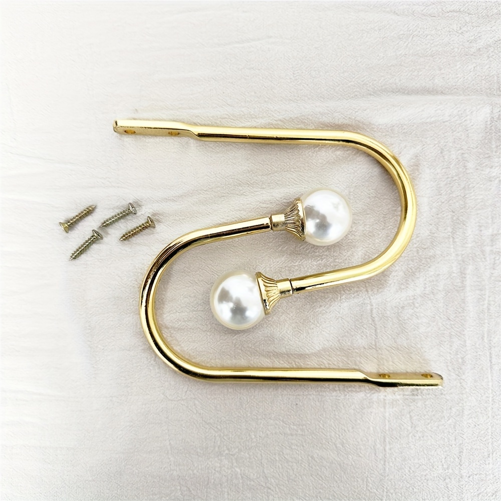 TEMU 2pcs Pearl Curtain Wall Hooks, Utility Hooks