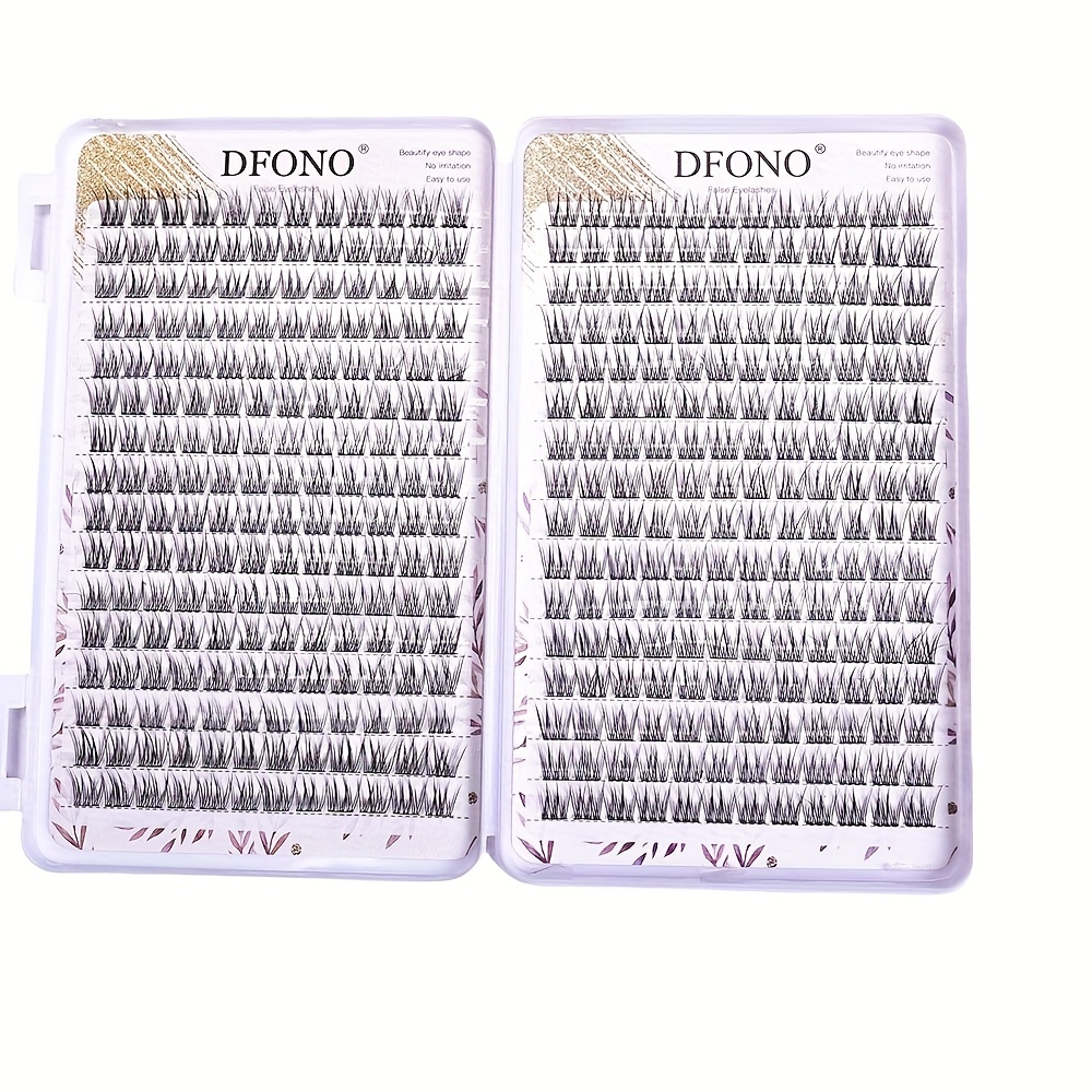 384 Soft & Light Fishtail Single Cluster Eyelashes - Reusable, D , 10-12mm - Perfect For , Everyday Eyelash Extension | Fishtail Eyelash Design | Soft Texture