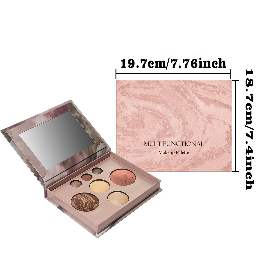 TEMU Best Of Baked Palettes, Full Size, Including Bronzer, Blush, 2 Highlighters, And 3 Eyeshadows, Travel-friendly, Travel Makeup, , Baked Formulas,