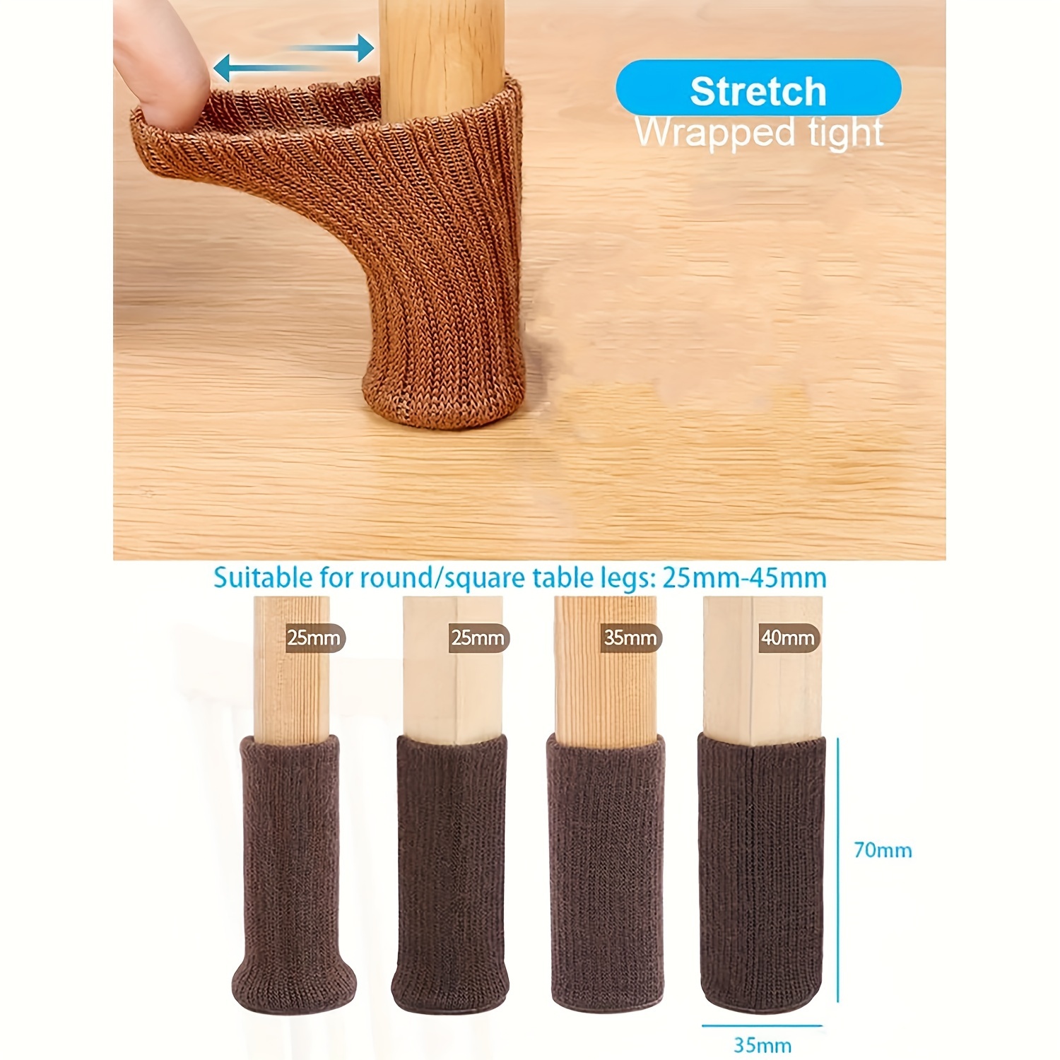 table chair leg socks wool high floor protection Temu Oman