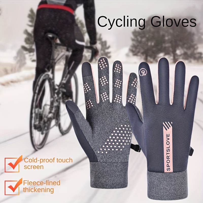 

Winter Warm Gloves Plus Velvet, Water-repellent, Windproof, Cold-proof, Anti-slip, Touchscreen Riding Gloves For Women