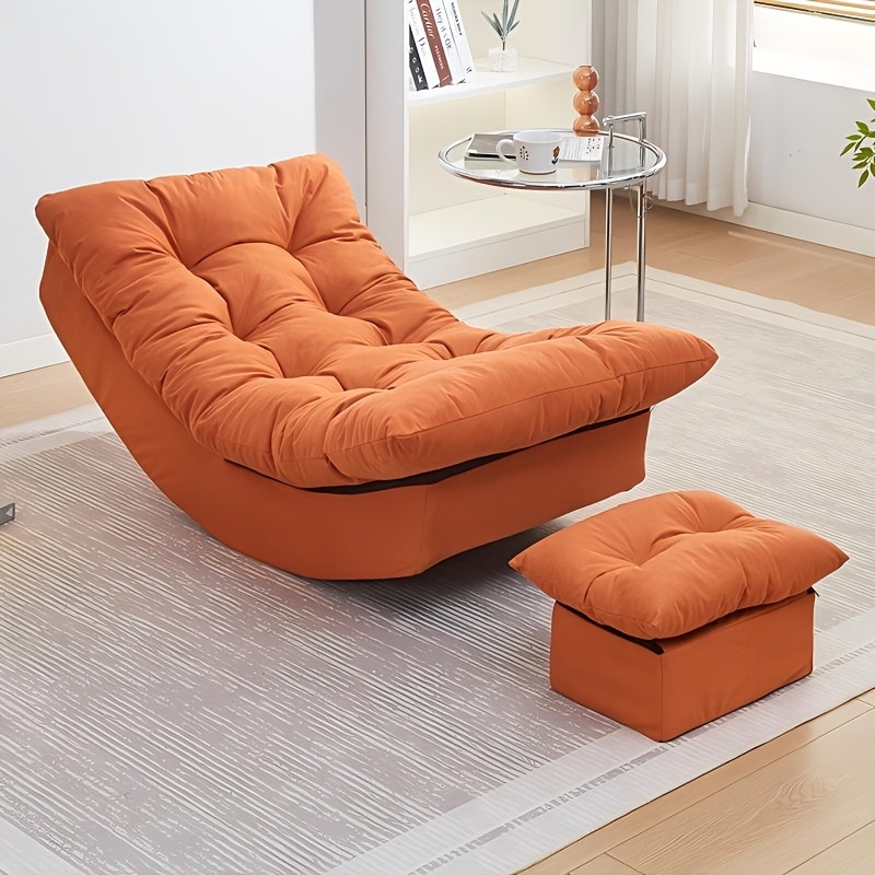 Moon Rocking Chair/Leisure Living Room Recliner - a Recliner for Ultimate Lazy Time in The Living Room That Can Be Reclined And Slept On, a Sturdy Reclining Single Sofa Chair, Suitable for Cozy Family Leisure