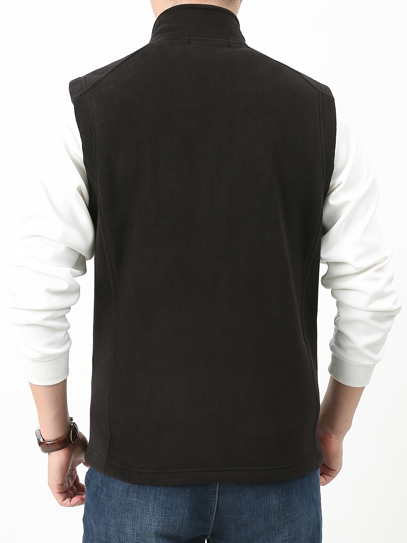 gilet homme tissu polyester tricoté petit col Temu Switzerland