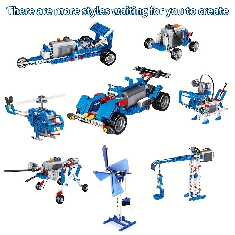9686 educational building blocks set abs mechanical power - Temu