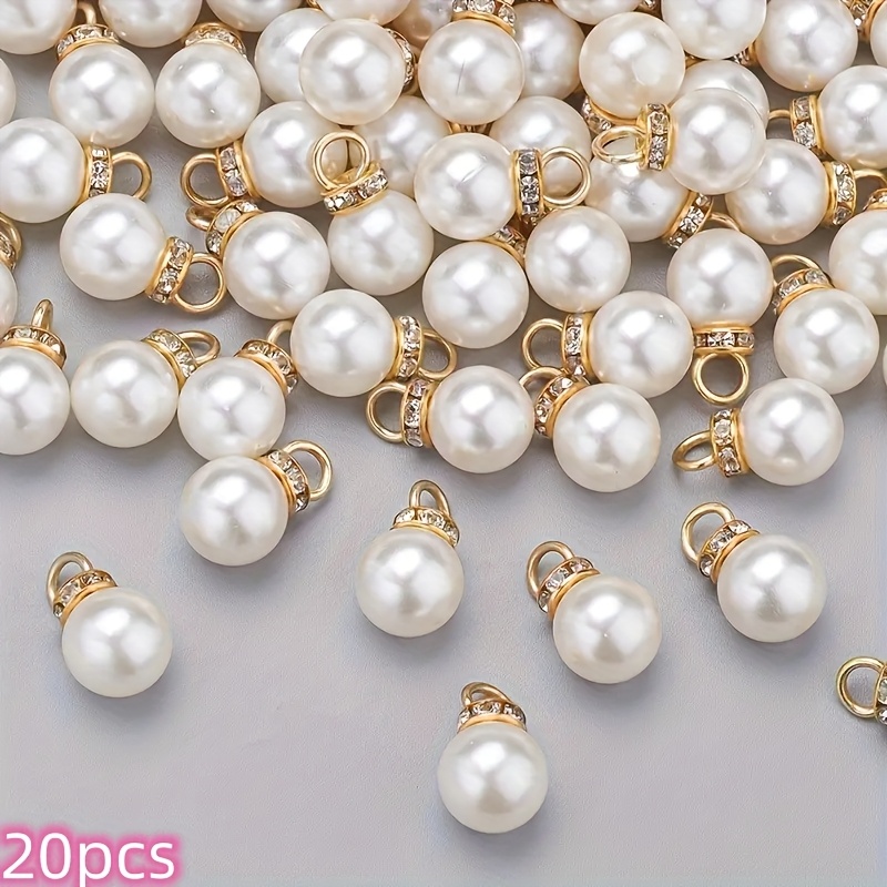 TEMU 60pz/20pz Eleganti Ciondoli in Acrilico Lucido da 12mm con Accenti di Strass - Pendenti Rotondi per Orecchini, Collane e Portachiavi Fai-da-te -