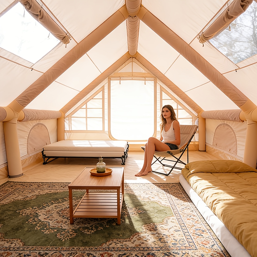   luxury quick setup inflatable lightweight glamping tent high quality high quality all weather and   use specifically designed for sophisticated camping enthusiasts suitable for   camping trips