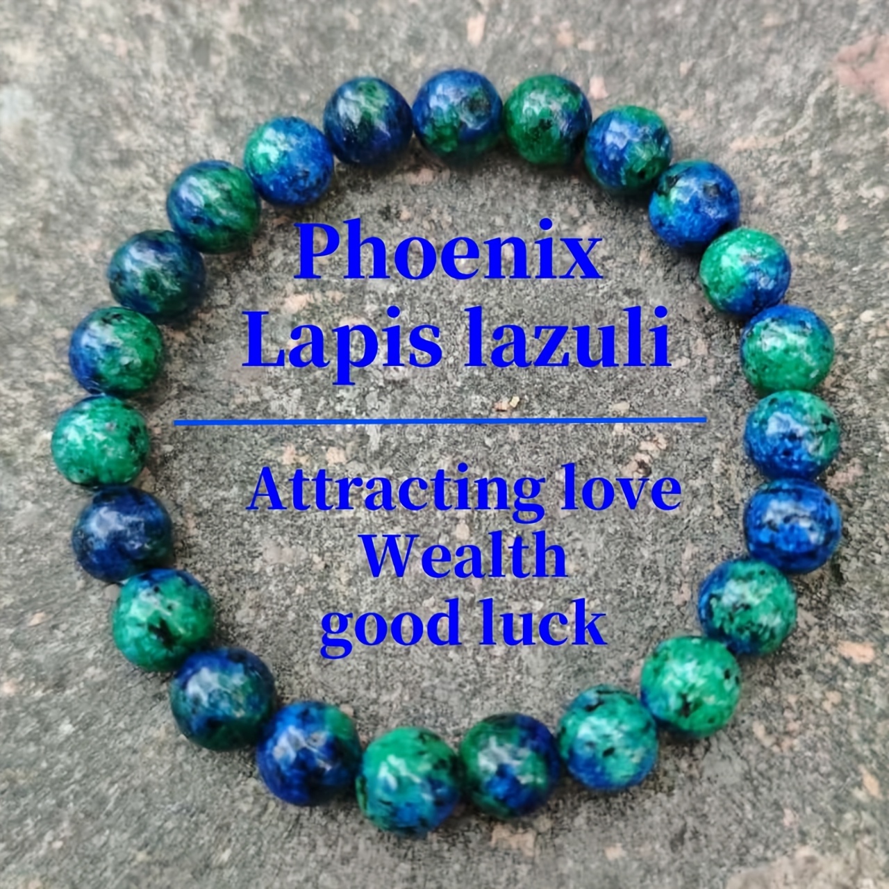 

Bohemian Natural Stone Phoenix Lapis Bead Bracelet, Suitable For , Valentine's Day Gift