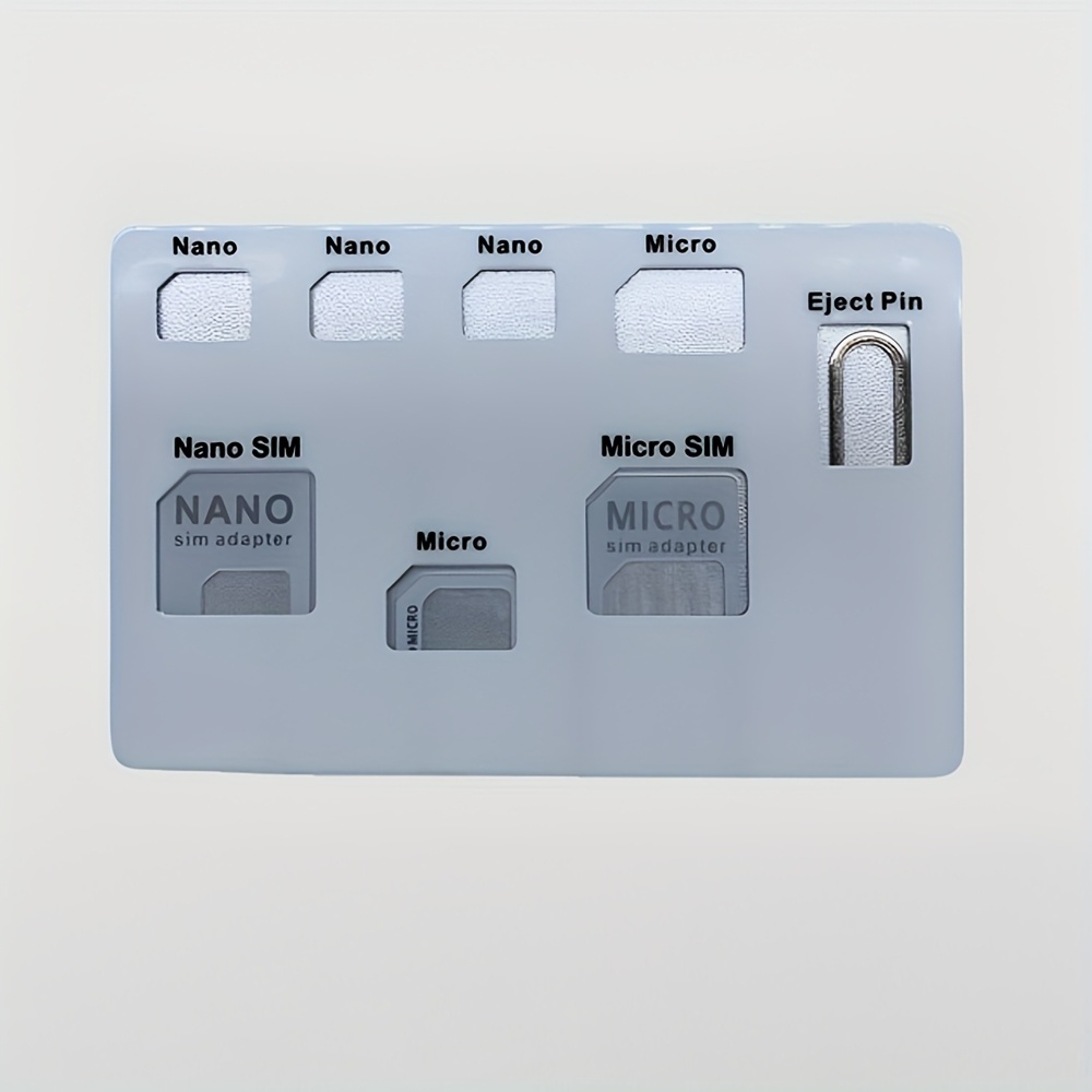 E-shop SIM-Karten Adapter Set und NANO SIM-Kartenhalter Hülle mit Telefon Pin Nadel Qualität Sim, Konverter Set für Nano Micro SIM-Karte