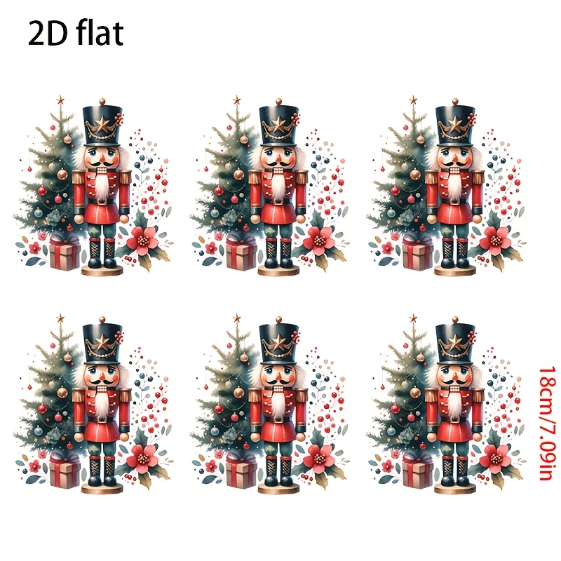 TEMU 6 parches de transferencia de con forma de árbol de ardillas navideños, decoración para ropa y accesorios festivos, para ropa, pantalones,