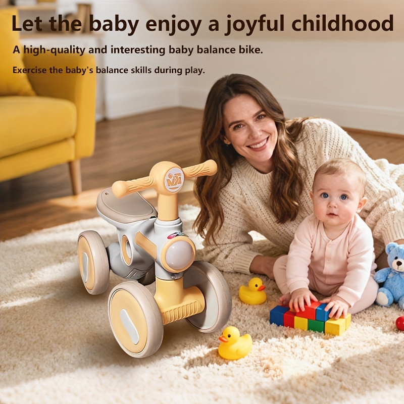 portable baby walker kids   balance bike with fun lights music and comfortable seat   balance bike indoor outdoor use     holiday gifts childrens birthday gift halloween easter gift Product details 0