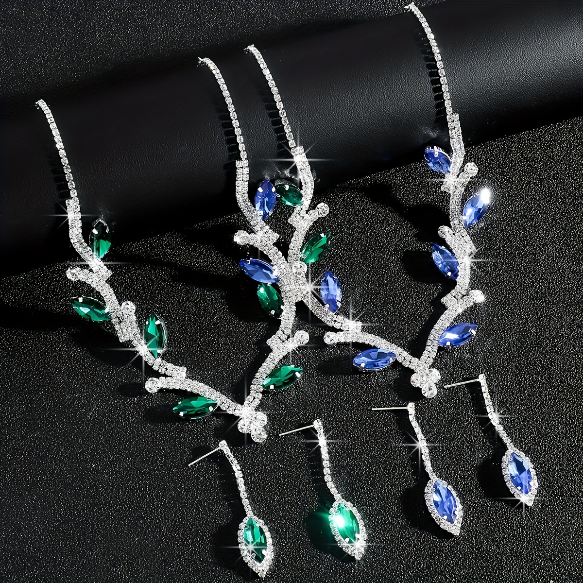 Bridal Vine Leaf Necklace and Earrings Set