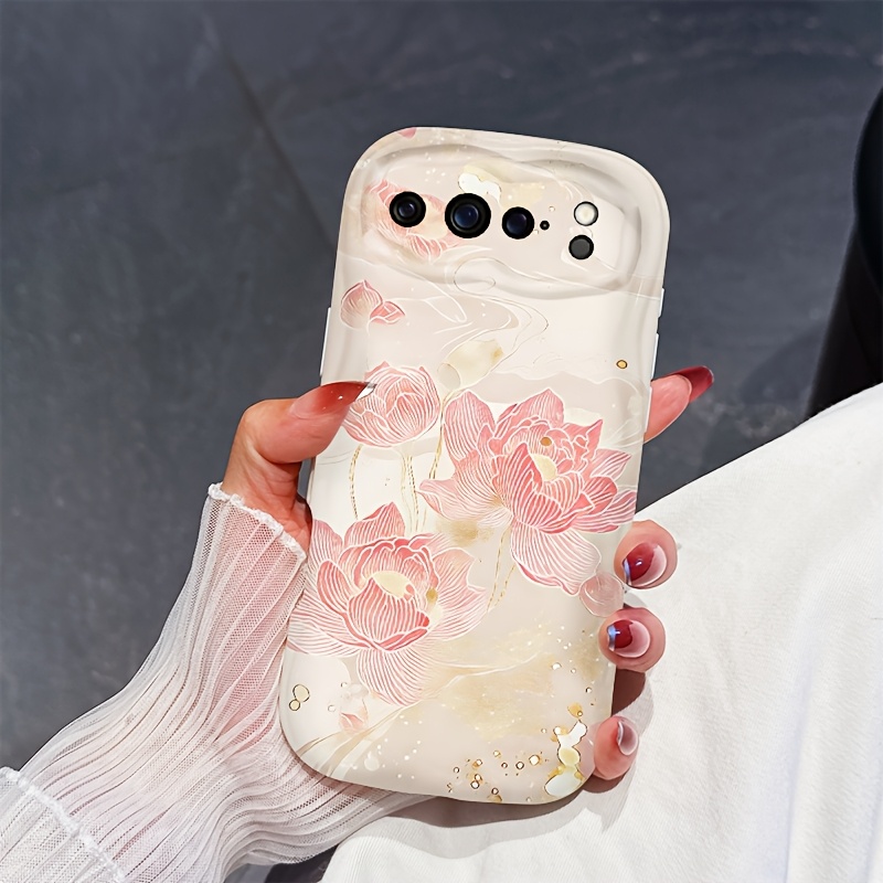 TEMU Phone Case: Suitable For Google Pixel 10/9/8/7a,pro,proxl, Cute Cream Shell, Pink For Lotus , Is A Couple's Protective Case