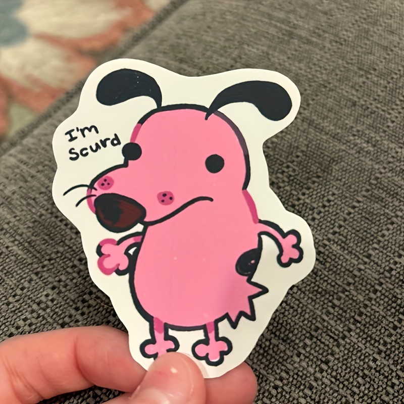 

Waterproof Vinyl Mouse Sticker - "i'm Scurd" Humorous Bottle, Laptop, Desk Nameplates | Durable & Fun Paper Material Decal | Ideal For Personalizing Gear & Accessories