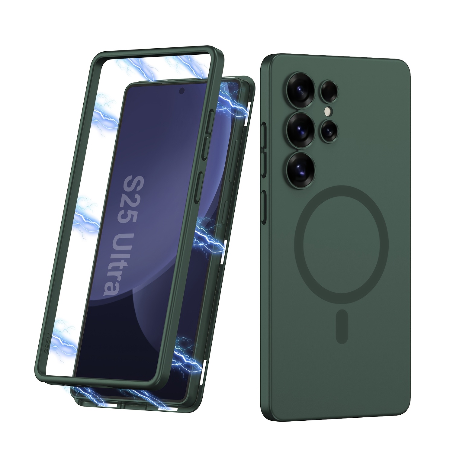 original phone body case for samsung galaxy s25 ultra 5g case luxury magnetic 2in 1 wireless charging s25ultra protective cover Product details 15