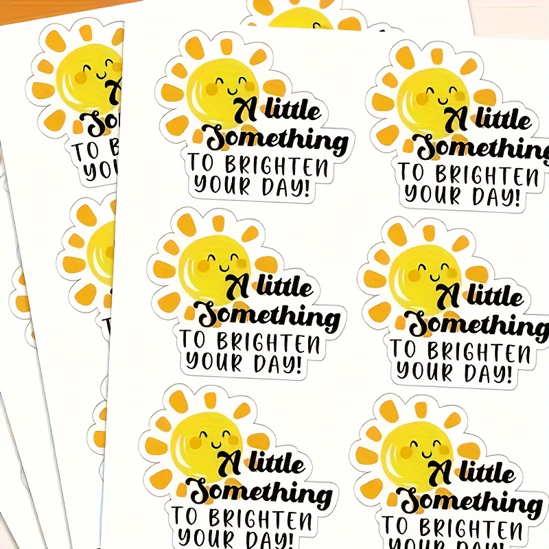 

100pcs Sun-themed Thank You Stickers - Adhesive Paper Labels For Envelope Seals, Small Business Packaging, And Retail Shipping