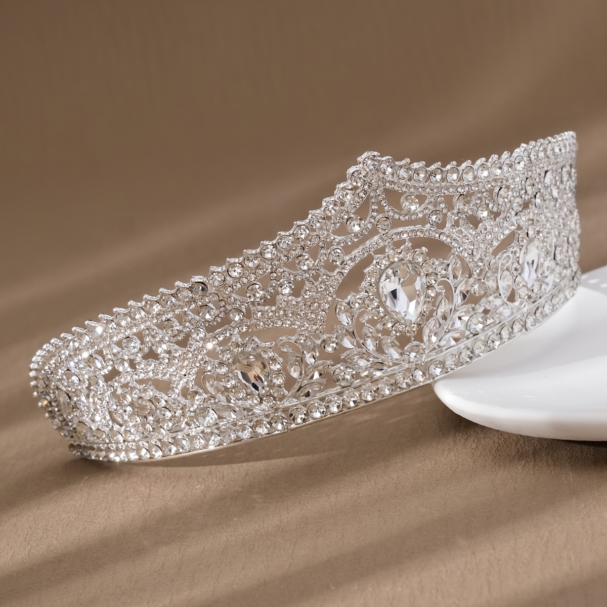 Reaky Diadème Et Couronne De Mariage En Strass Cristal - Bandeau Doré Étincelant Pour Mariée