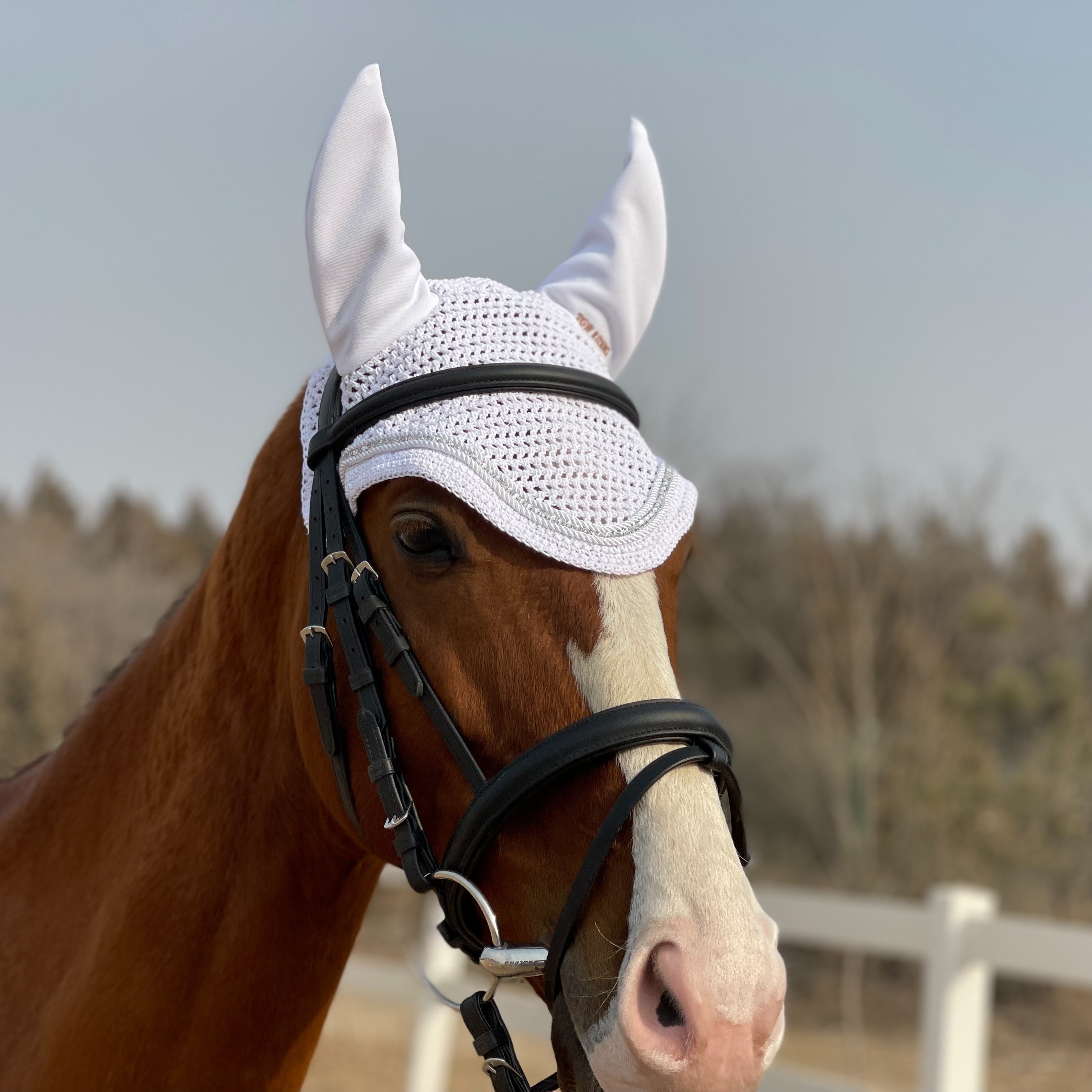 Coiffe Infinity Wrap Pour Cheval - Une Oreille En Perles - Taille Unique - Coloris Sunset