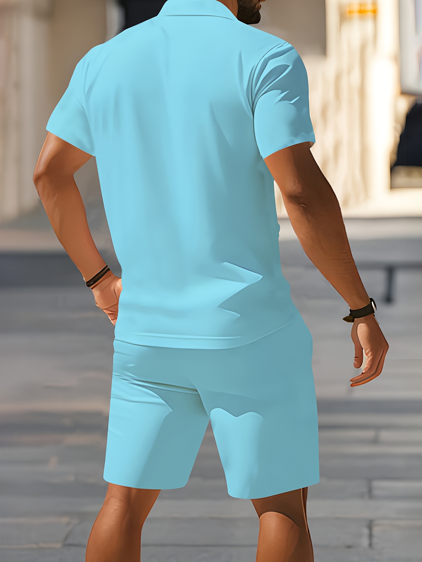 Conjunto de Camisa Polo de Viagem de Verão para Homem 2