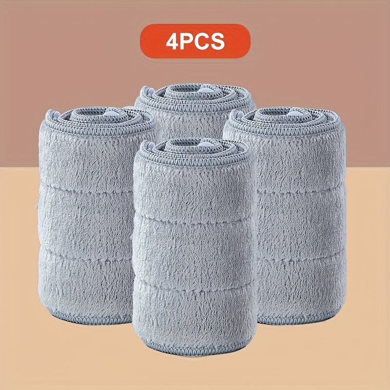 TEMU 4/6pcs, Reusable Microfiber Cleaning Mop Replacement Pad, Flat Household Mop 15.7inch*4.72inch, Washable, High Absorption For & Wet Cleaning,