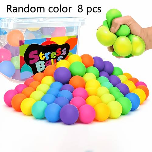 8pcs random color squeezable ball 8pcs in a pack a ball be as a gift package for children at parties classroom rewards an ideal birthday festival gift multi item party favor packs halloween party gift supplies