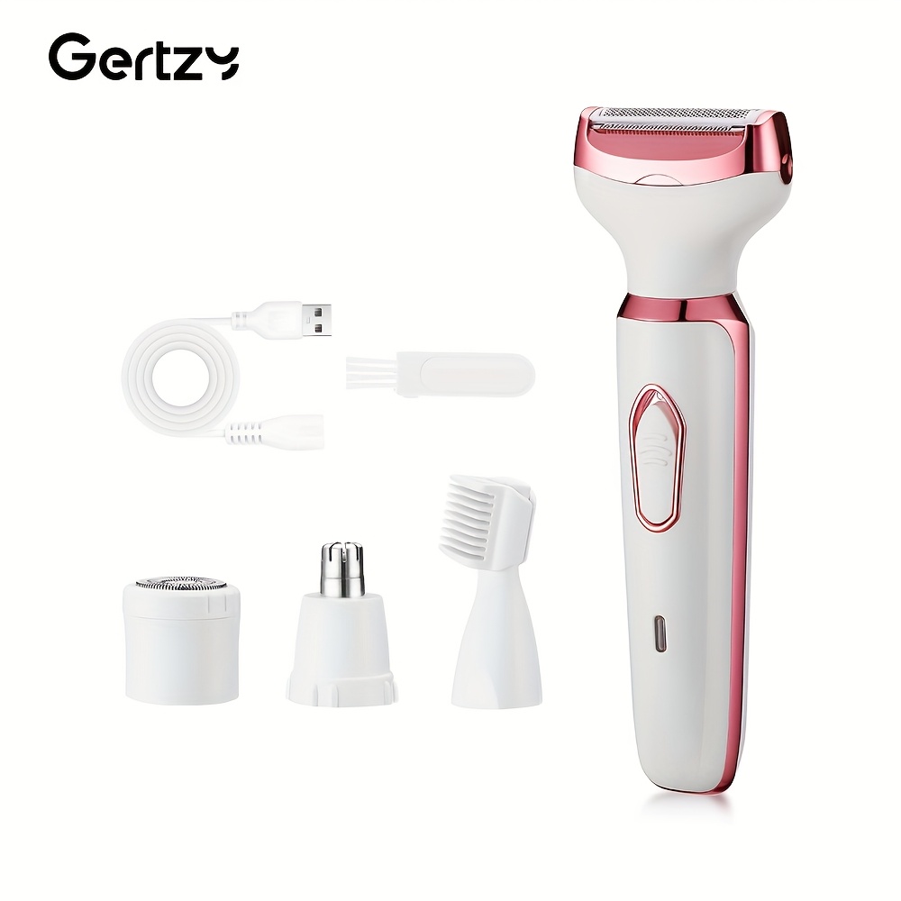 4-in-1 Rechargeable - Face, Nose, Legs, Underarm, Bikini Trimmer - Wet And Dry, Grooming Kit - Portable And Rechargeable, Father's Day Gift