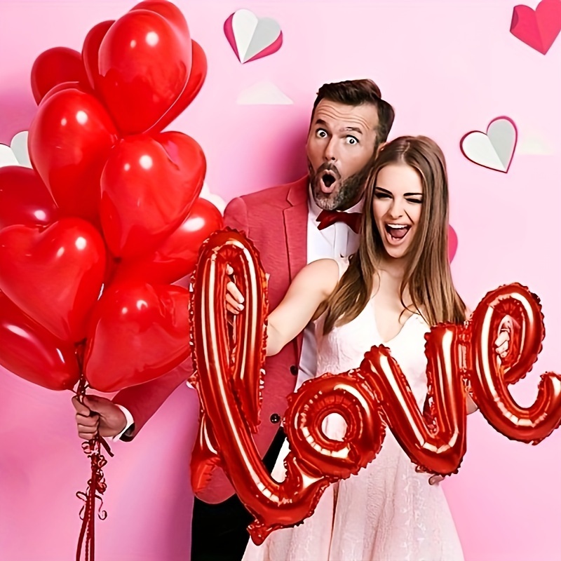 10 Pezzi Palloncini A Forma Di Cuore In Lamina 18 Pollici, Palloncini Mylar  A Forma Di Cuore Per Baby Shower, Matrimonio, Decorazioni Di San Valentino,  Decorazioni Per Feste D'amore