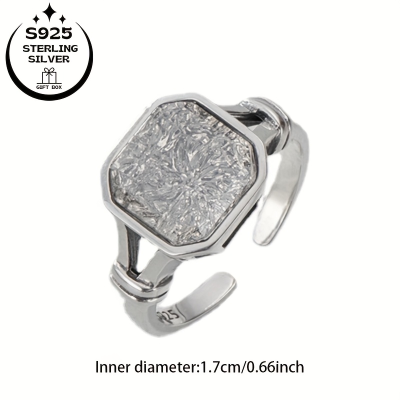 925 Silver Wide Band Women's Ring with Zirconia Inlay
