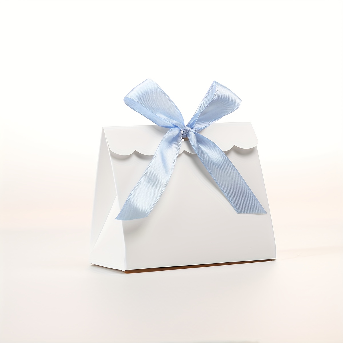TEMU Gift For Her/him 10pcs Mini White Gift Boxes, With Colorful Ribbons - Perfect For Birthday Party Gifts, Crafts, And Elegant Wedding Display Gift