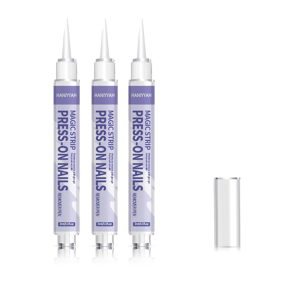 Image of [3pcs Nail Debonder] Solid Nail Glue Remover, Fast-acting Press-on Nail Remover, -free & Alcohol, Gentle & Non-toxic, For Fake Tips, 10-second Dissolving For Press-on/gel Nails