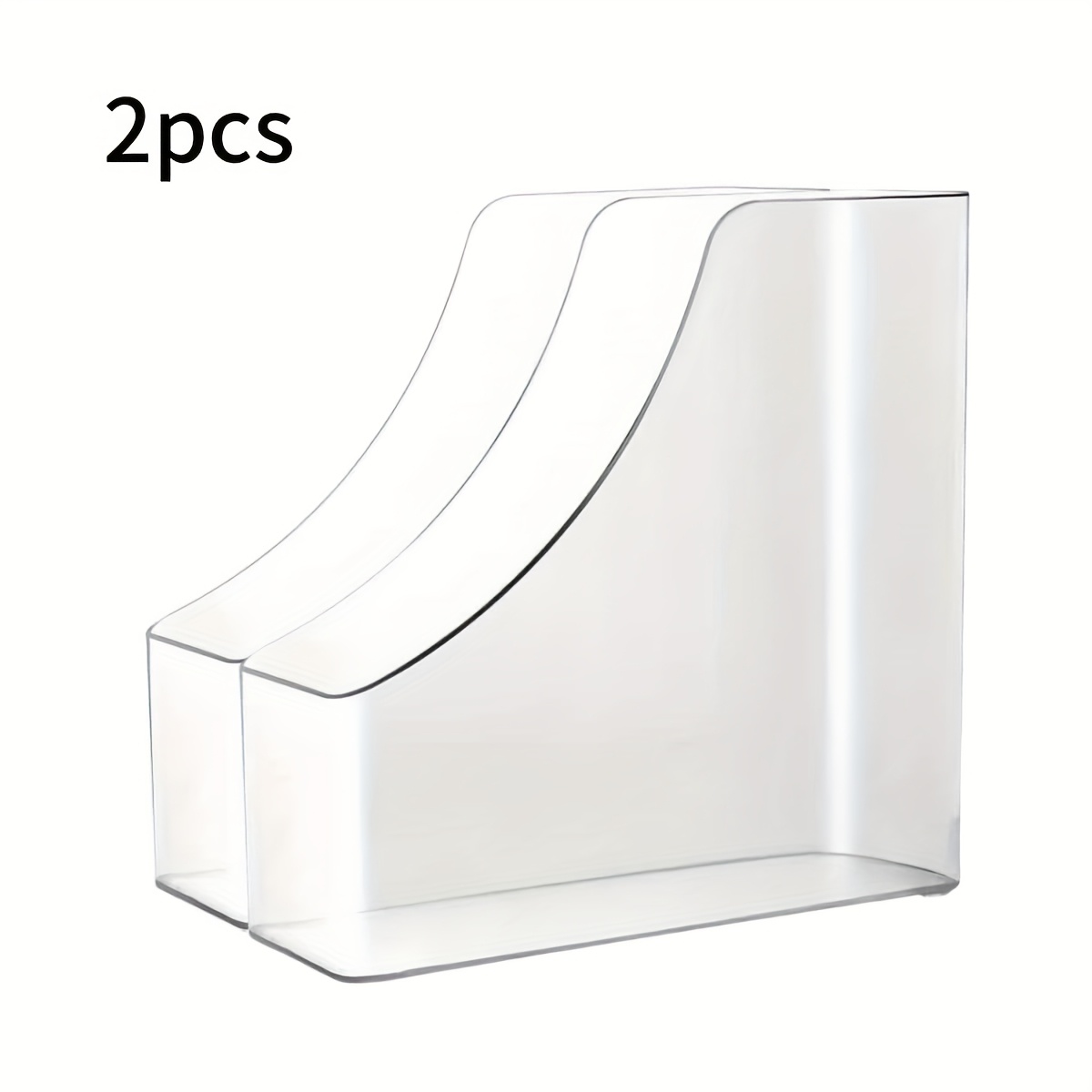 TEMU 2pcs/set File And Folder Holder, Transparent Book And Magazine Storage Box, Office Bookshelf That Can Hold A4 Paper, Multifunctional Office File