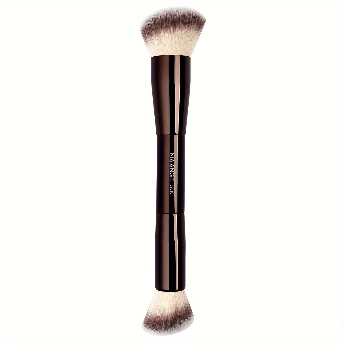 Maange Double-ended Makeup Brush: Soft Fibers For Flawless Application - Suitable For Types