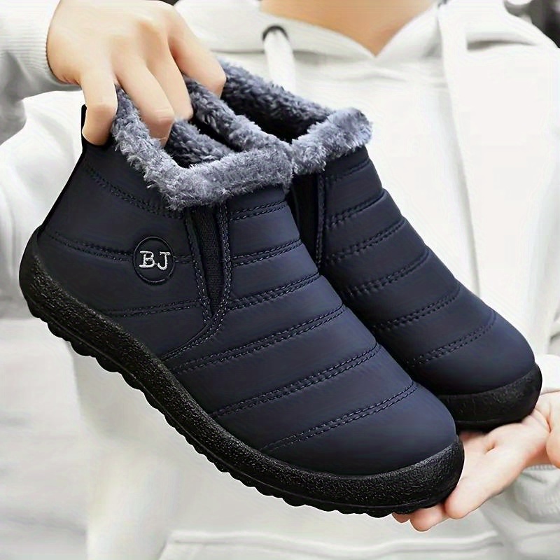   winter boots for women ladies winter boots womens ankle boots and short boots fashionable fleece lined boots for women soft sole plush comfortable low heel round toe with plush lining for   winter snow boots solid color