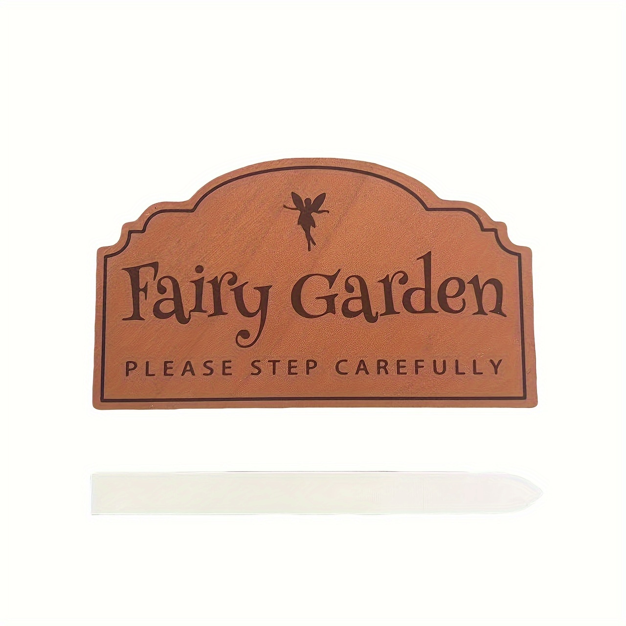 Image of 1pc Fairy Garden Sign Wooden Plaque Creative Elf Fairy Garden Ground Insert Suitable For Outdoor Garden Landscape Decoration