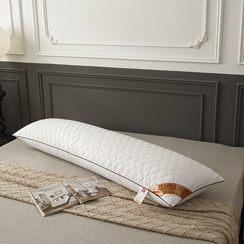 TEMU Noyau d'oreiller matelassé et doux de qualité supérieure, oreiller long, literie de chambre à coucher, sommeil confortable, noyau d'oreiller