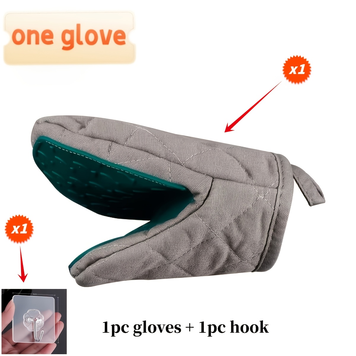 TEMU 2pcs Set, Silicone Handle Covers And Hooks - Non-slip Grip, Suitable For Kitchen Utensils, Washable Kitchen Tools. Essential For