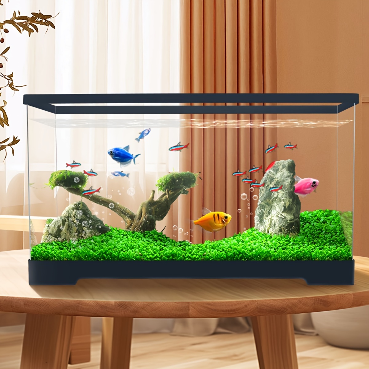 Aquarium Decoration Mini Desk Aquarium 1pc Acrylic Fish Tank Small