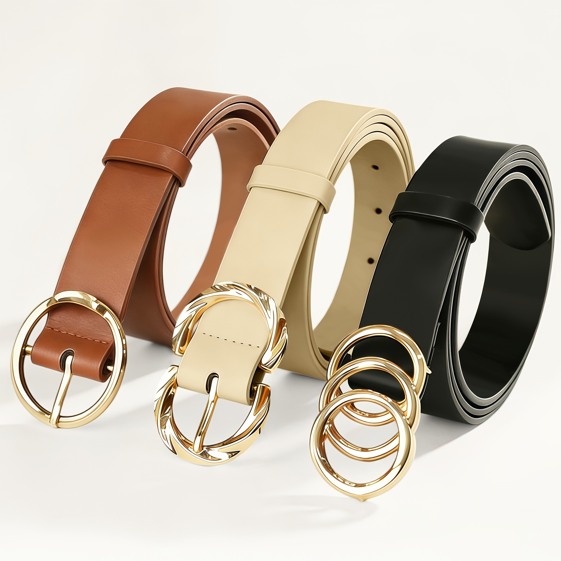 knee length dresses for ladies Trendy Black Belt | Women's Belts main image 1